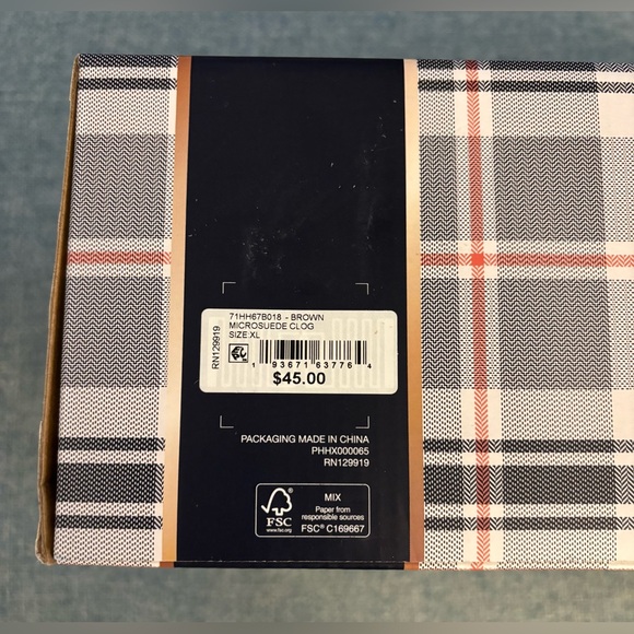 HAGGAR - NEW Men’s Dark Brown Memory Foam Microsuede Slipper Clog XL (11-12) - Picture 2 of 6